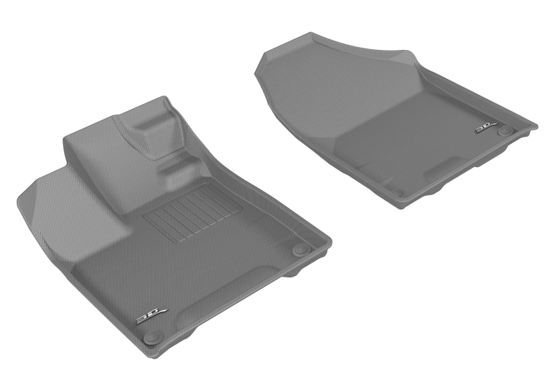 Honda Pilot Floor Mats - Front - 3D MAXpider - Kagu - Gray - `16-`20